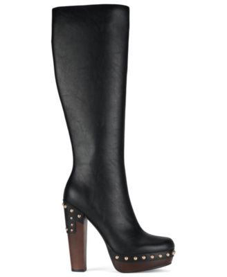 Women's Kamari Wooden Platform Knee-High Dress Boots