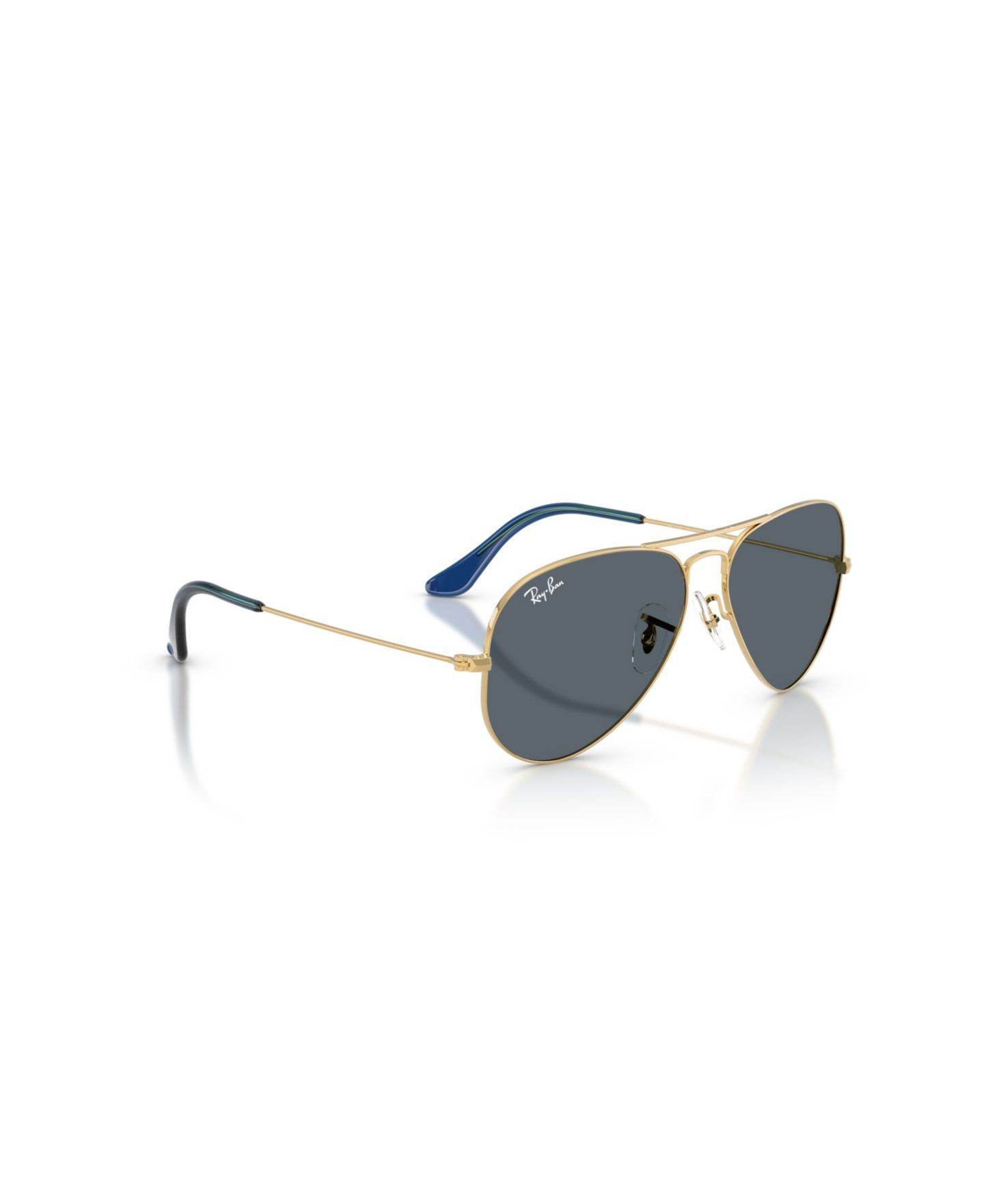 Солнцезащитные очки Ray-Ban Unisex Pilot, Aviator Large Metal RB3025, цвет: Золотой / Синий — фото 2