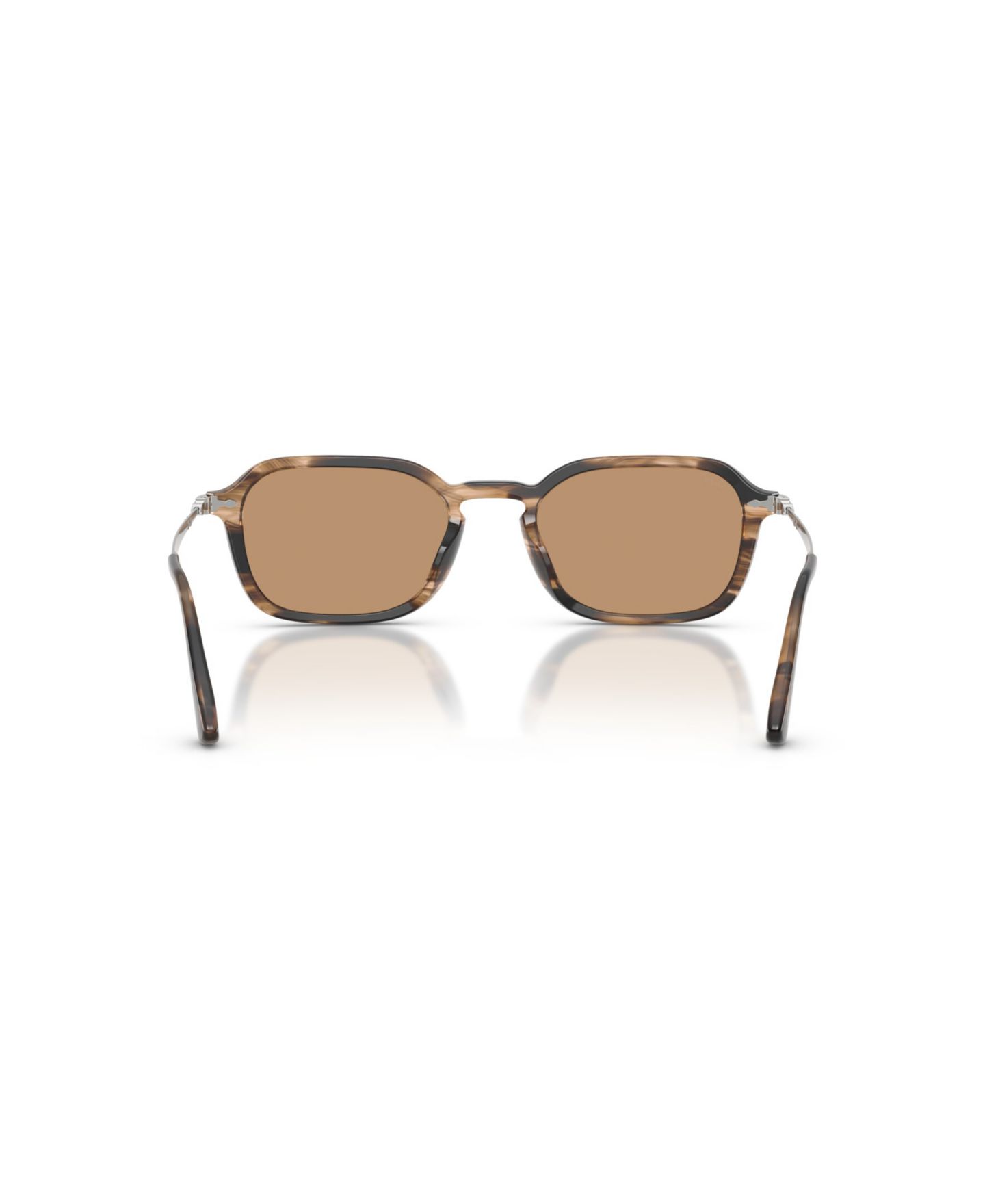Солнцезащитные очки Persol Unisex Round, PO3381S, цвет: Чёрный / Коричневый — фото 4