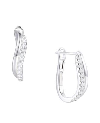 Diamond Hoop Earrings (1/4 ct. t.w.) in Sterling Silver
