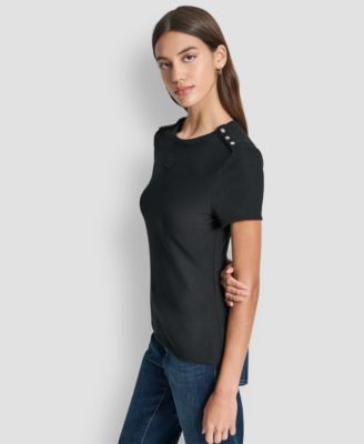 Petite Crew Neck Short-Sleeve T-Shirt