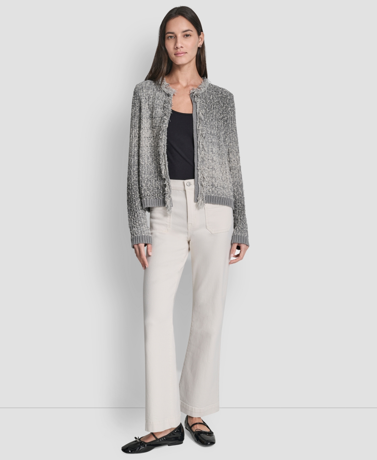 Dkny Jeans Petite Long-Sleeve Cardigan