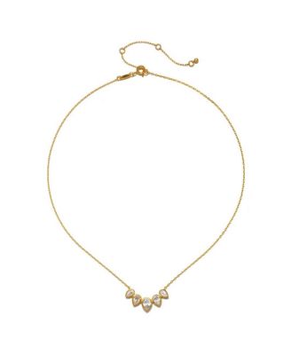 Commence with Clarity White Topaz Lotus Petal Necklace