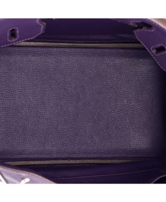 Birkin 30 Handbag Purple Togo with Palladium Hardware