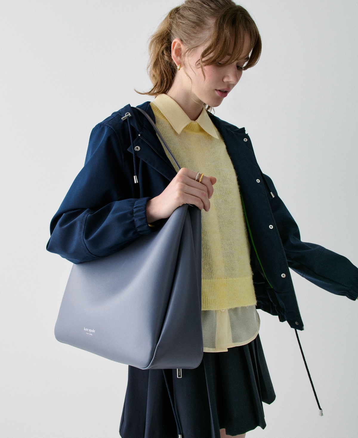 kate spade new york Grace Fine Grain Leather Medium Hobo Bag