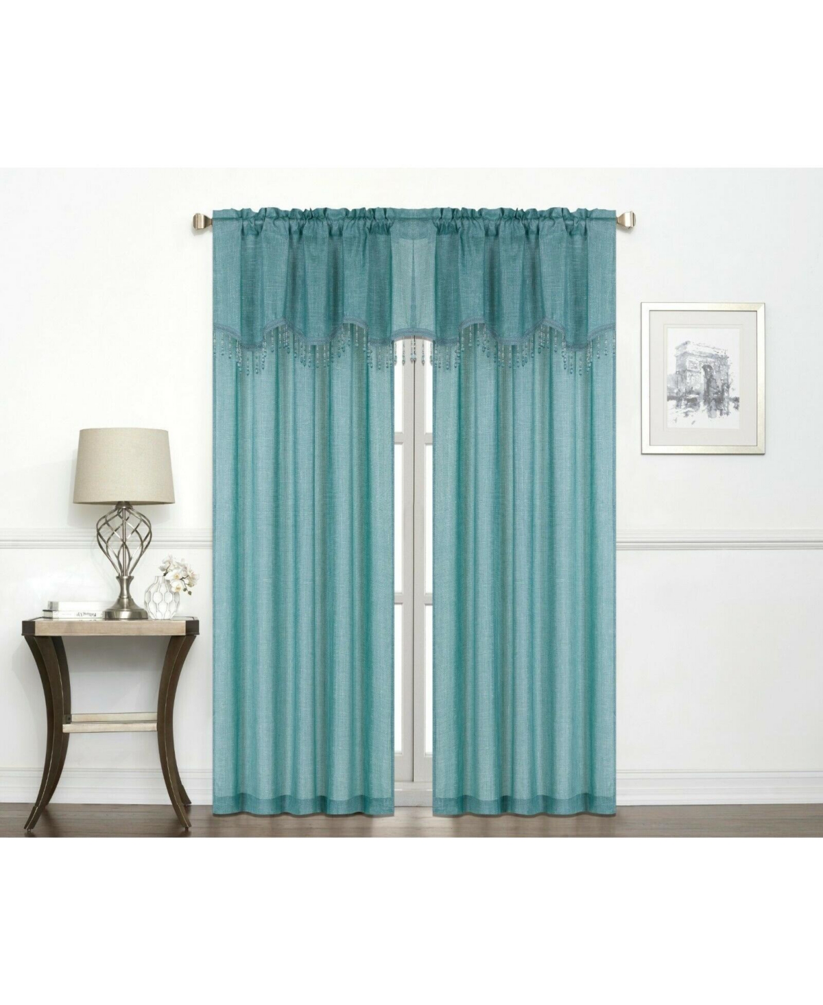 Kate Aurora Royal Living 2 Pack Rod Pocket Light Filtering Velvet Window Curtain Panels - Gray