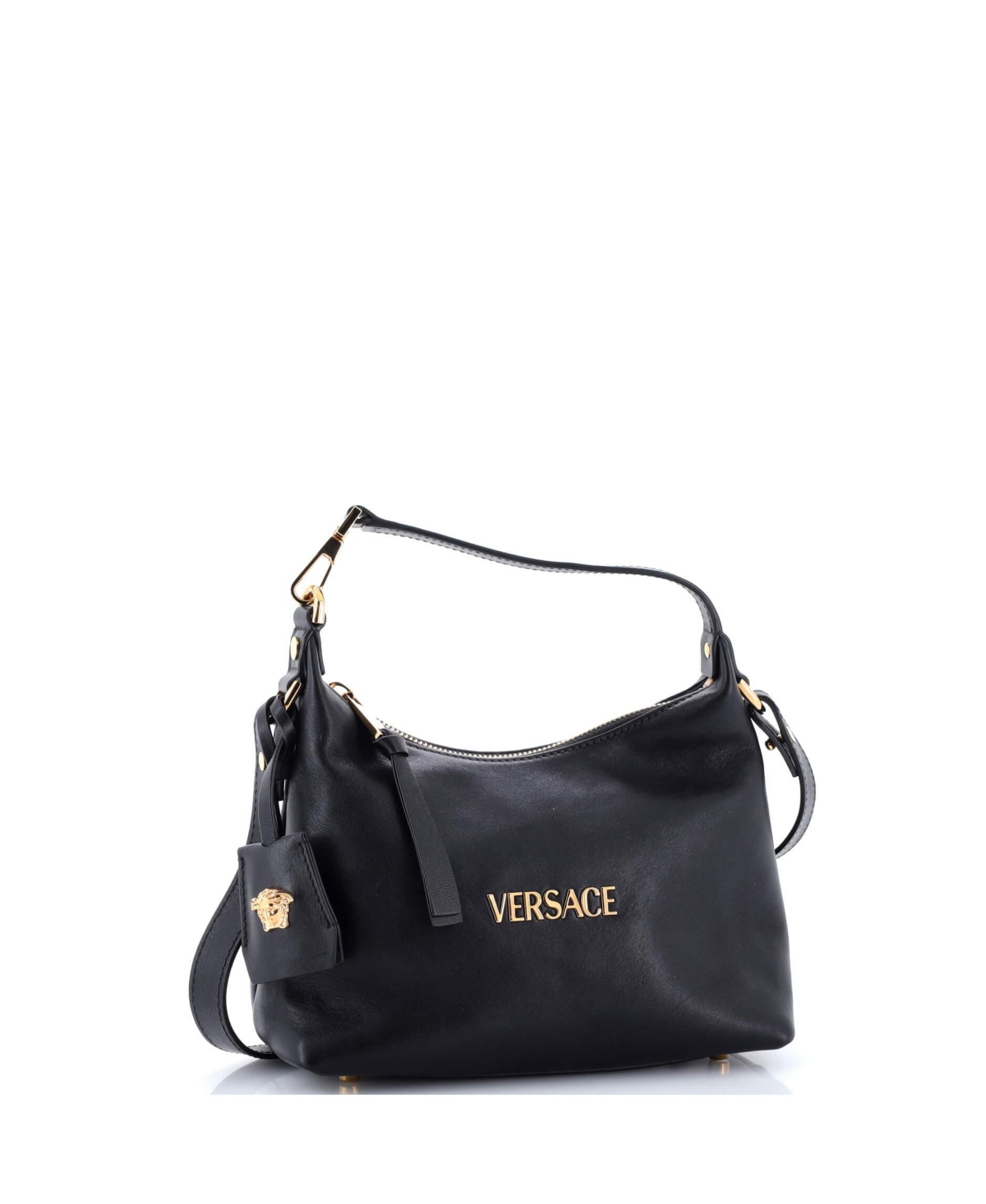 Pre-Owned Versace Tag Hobo Leather