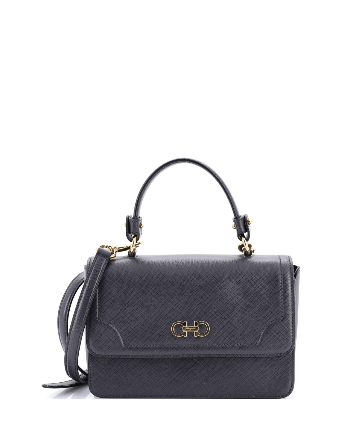 Pre-Owned Salvatore Ferragamo Small Seila Top Handle Bag Leather