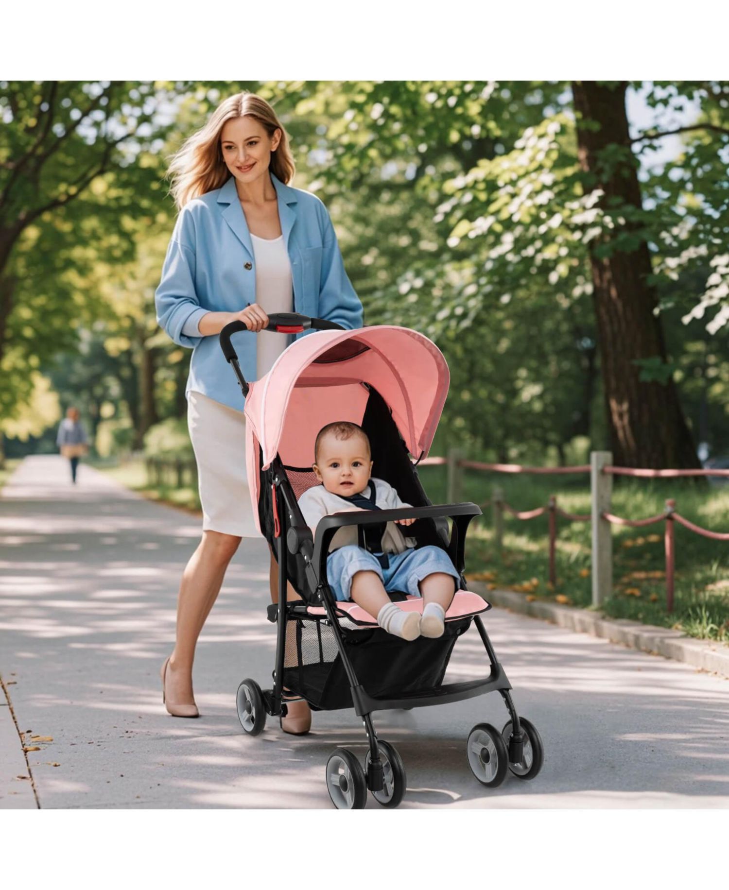 / Foldable, Lightweight, Travel-friendly, 5-Point Safety System / Toddler Stroller