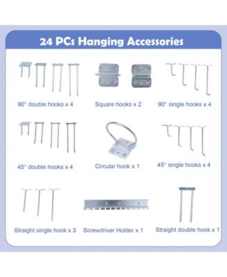 48 x 24 Inch Workbench Work Table with 3 PCs Pegboard Drawer and Shelves