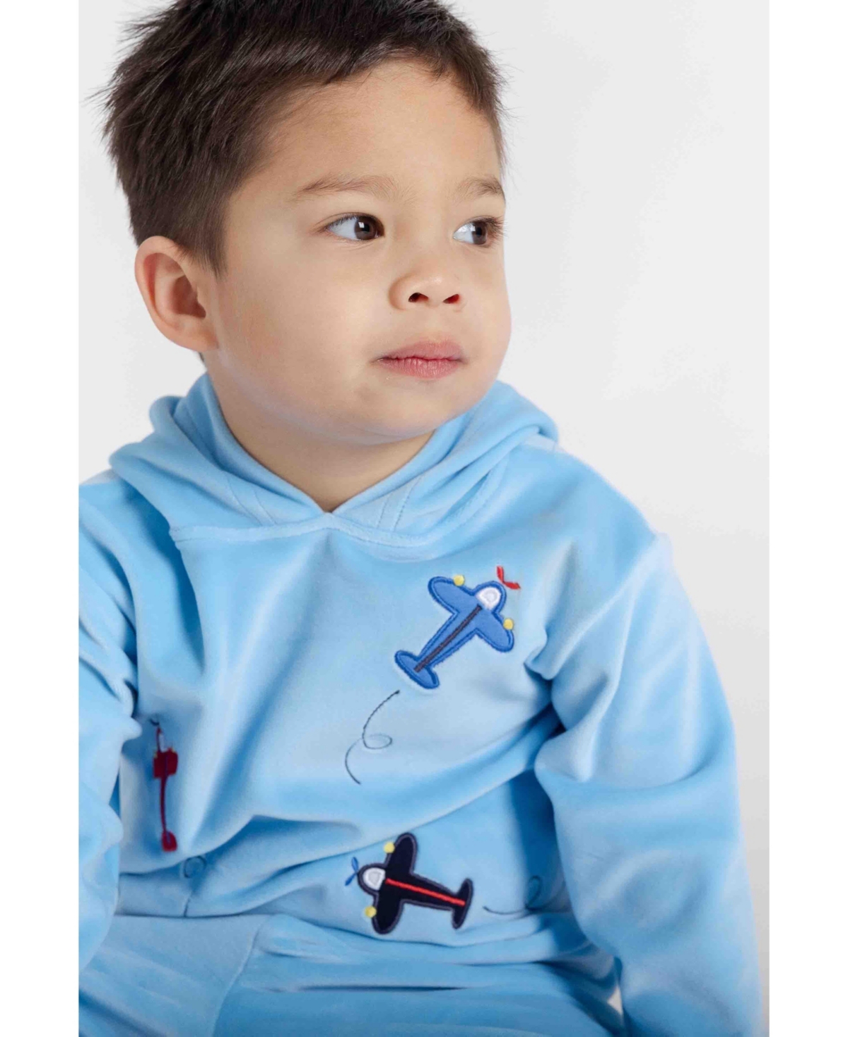 Florence Eiseman Baby Boys Sweatshirts Velour Hoodie With Airplanes