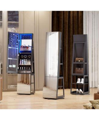 15.94'' Freestanding Jewelry Armoire with Spacious Storage