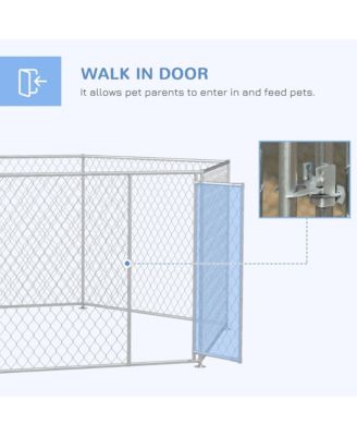 13.4' x 11.5' x 5.6' Dog Kennel Outdoor W/ Lockable Door