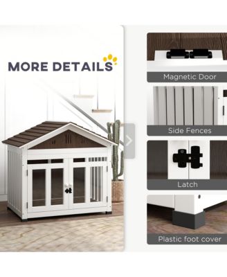 40"L Dog House Outdoor Indoor for Small, Medium, Large Dogs