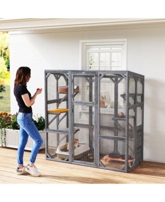 Catio Outdoor Cat Enclosure for 1-3 Cats, 59" x 28" x 60",