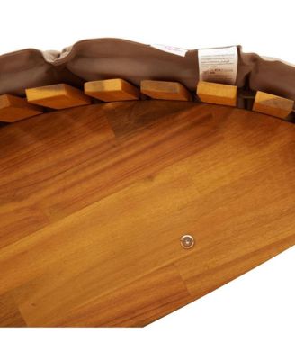 Rocking Sun Lounger with Cushion Solid Wood Acacia