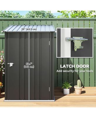 3.3&#39; x 3.4&#39; Metal Outdoor Storage Shed with Lockable Doors