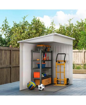 4' x 8' Storage Shed, Galvanized, Locking, Light