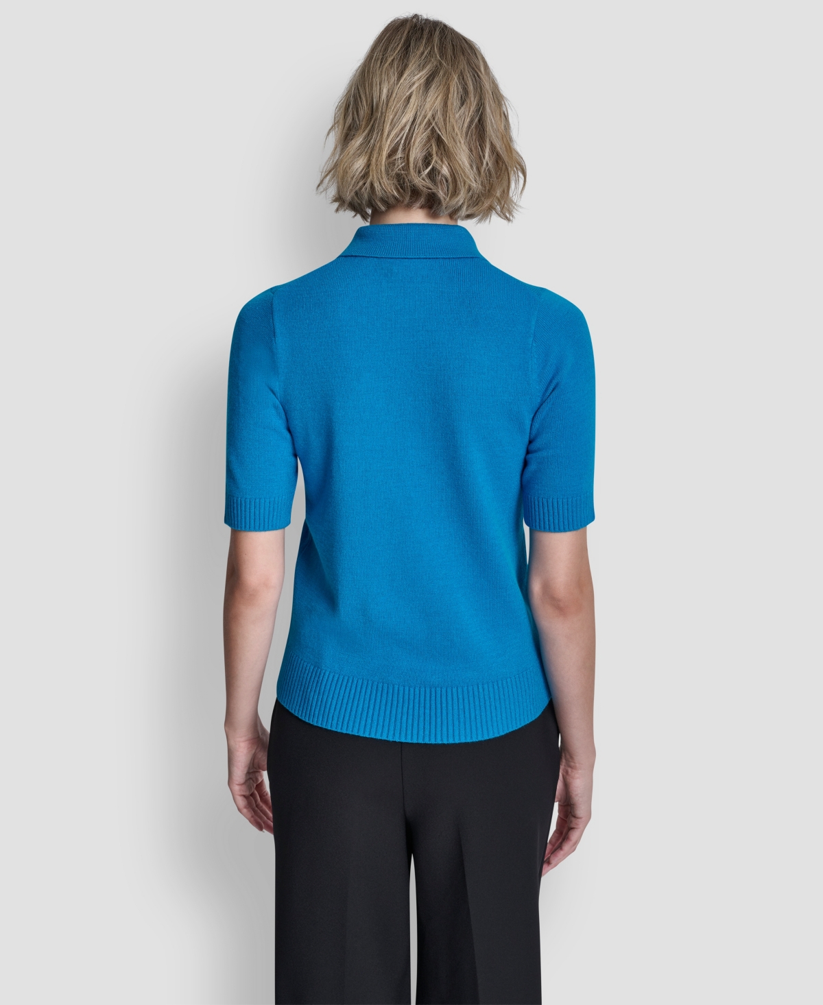Dkny Women's Short-Sleeve Collared Sweater