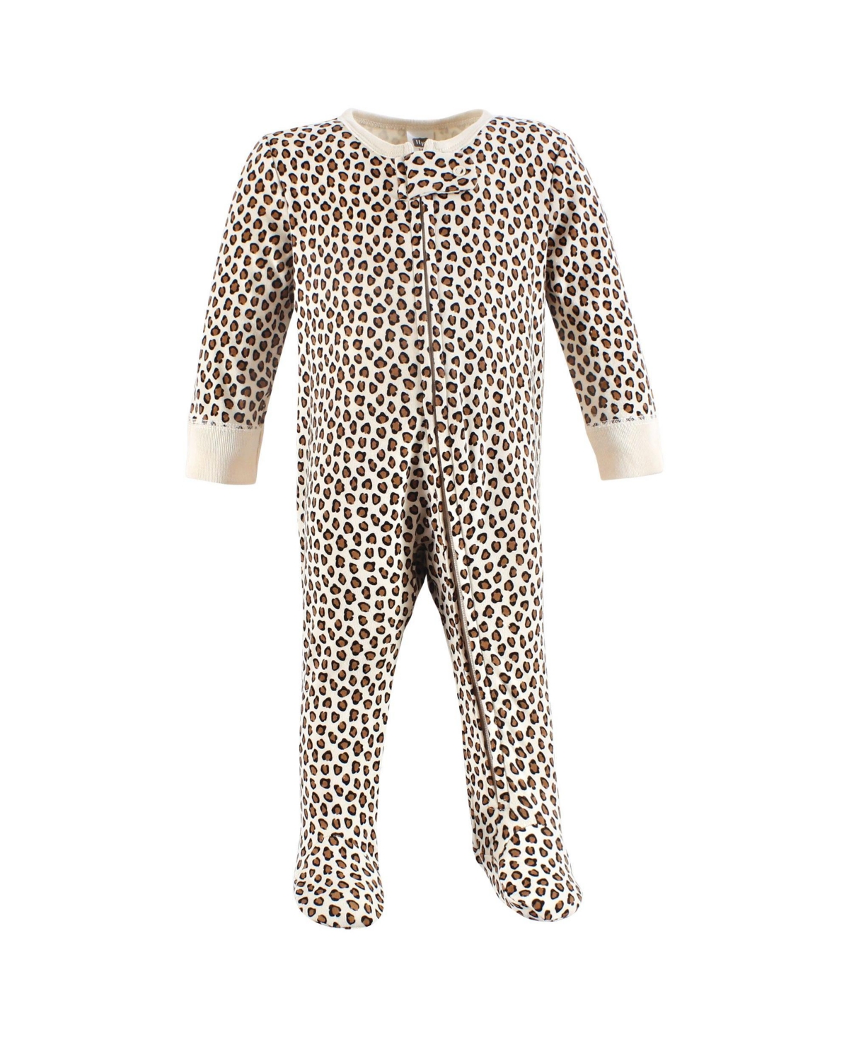 Hudson Baby Girls Cotton Sleep and Play, Cinnamon Hearts, 0-3 Months