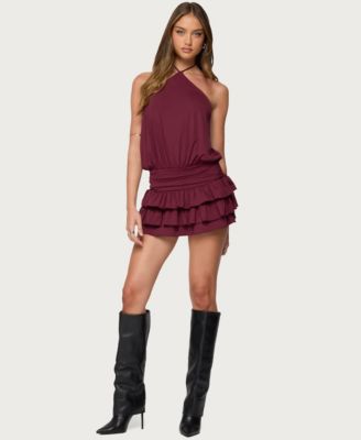 Women's Fontella Ruffled Halter Neck Romper