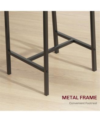 Counter Height Bar Table – 1 Pc, Wood & Metal, Footrest, Rectangular Dining Table