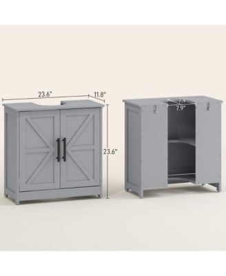 Pedestal Sink Storage Cabinet, Bathroom Sink Cabinet, Light