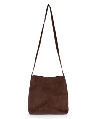 Midnight Quilted Suede Small Tote Bag