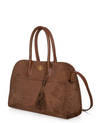 Aurora Top Handle Suede Tassel Medium Satchel Bag