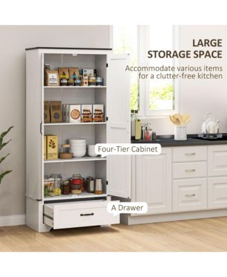 72" Farmhouse Pantry Cabinet, Kitchen Pantry Cabinet