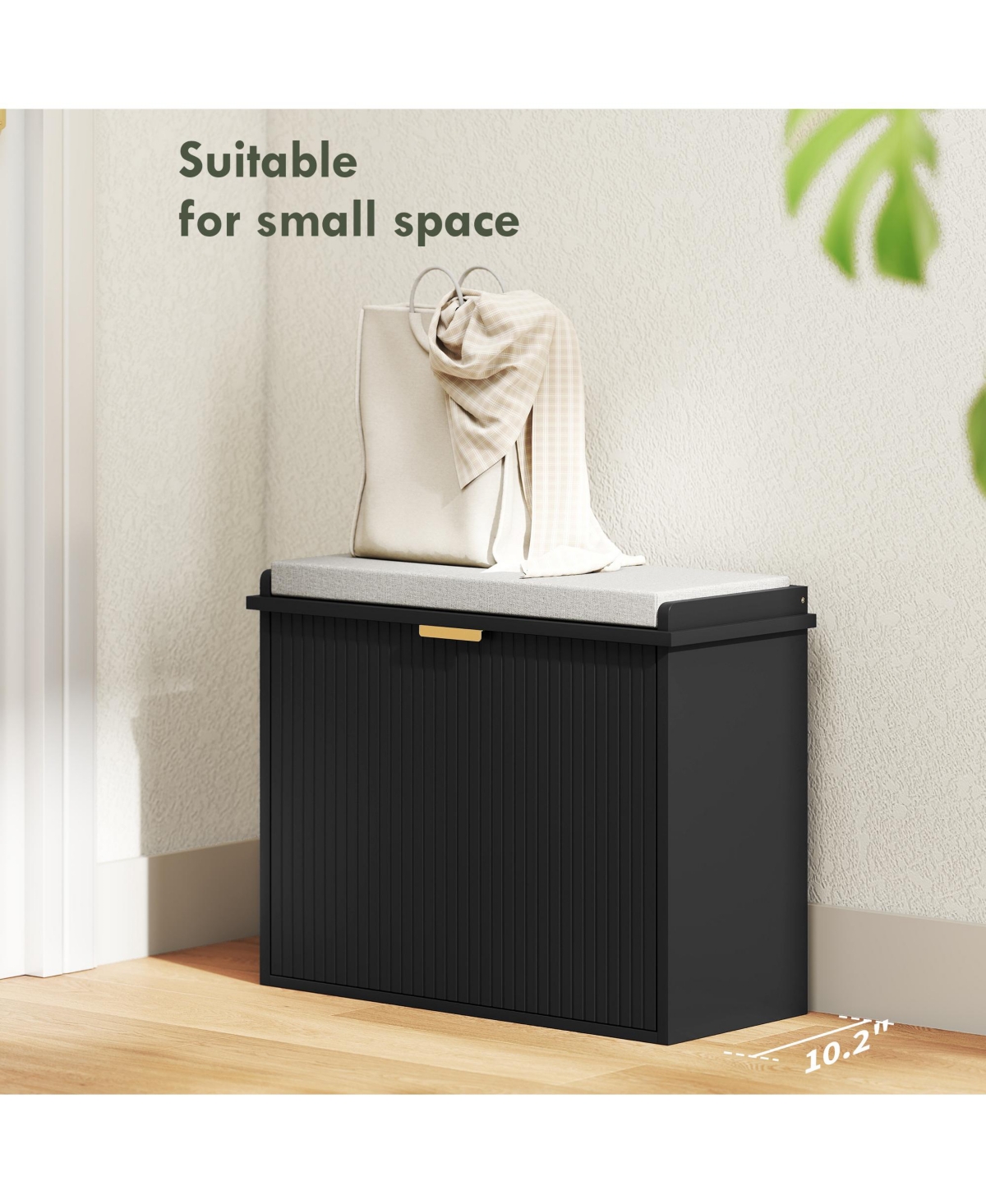 Homcom Shoe Bench with Padded Seat and Flip-Drawer for 8 Pairs