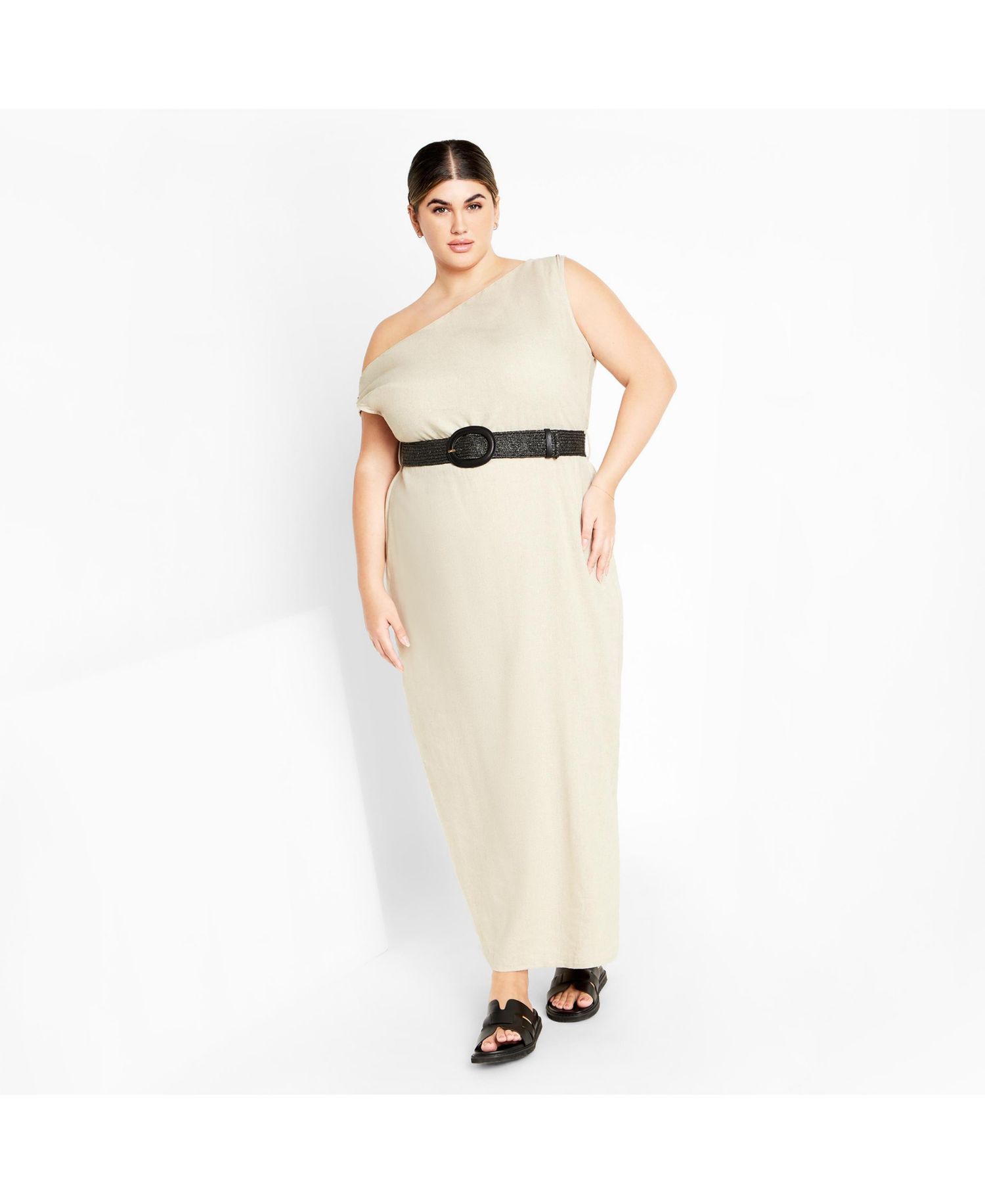 Plus Size Millie Linen Maxi Dress