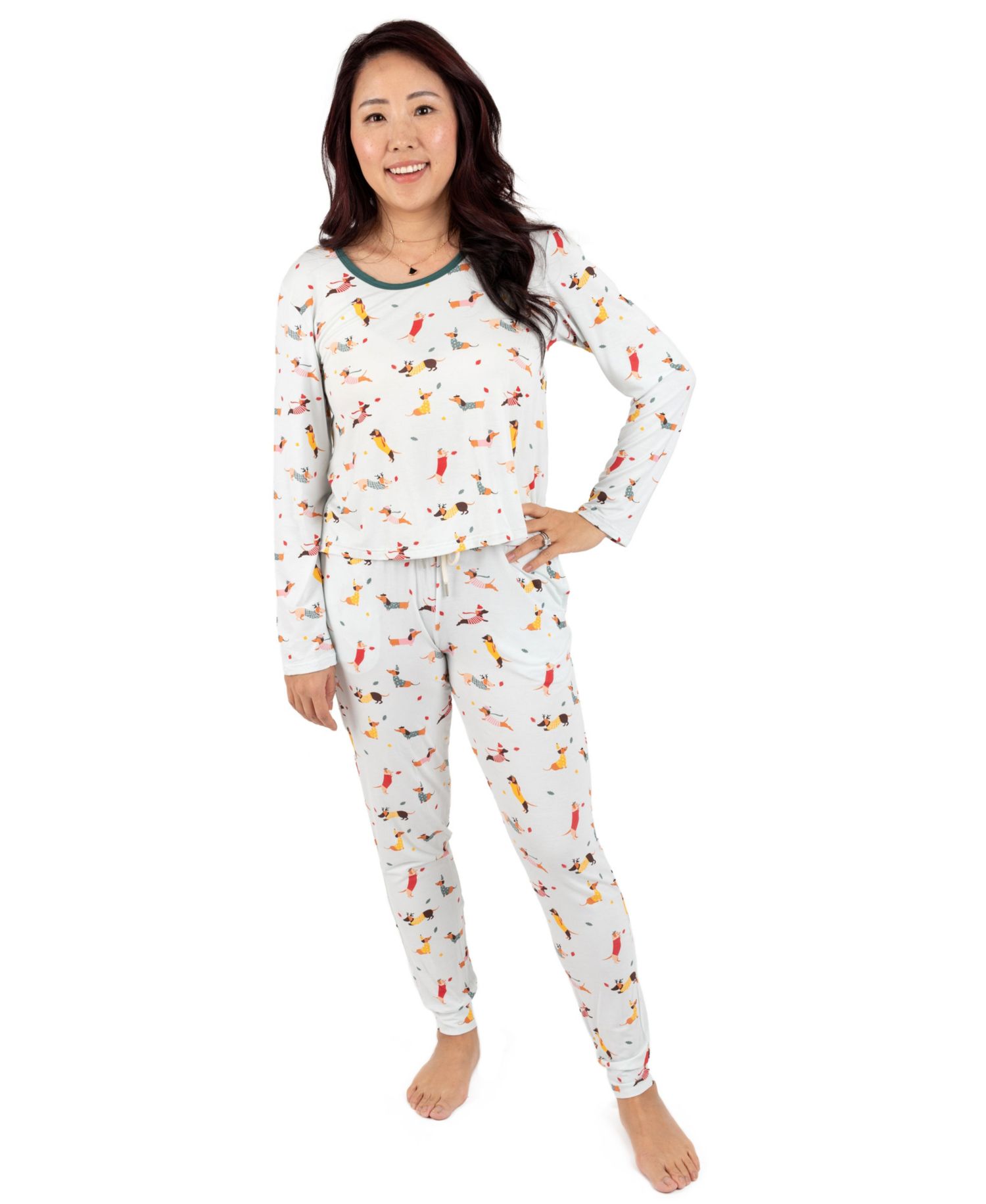 Women's Two Piece Viscose from Bamboo Holiday Pajamas
