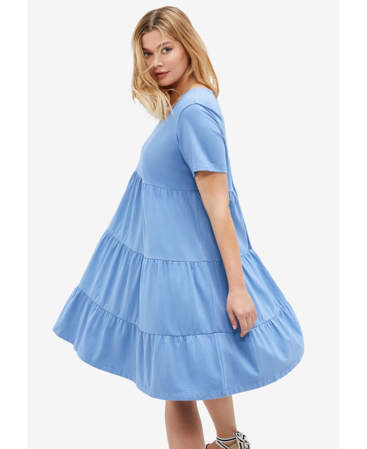 ellos Women's Tiered Knit Tee Dress