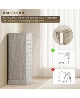 wood construction features five spacious drawers for organized bedroom storage, designed as a functional dresser