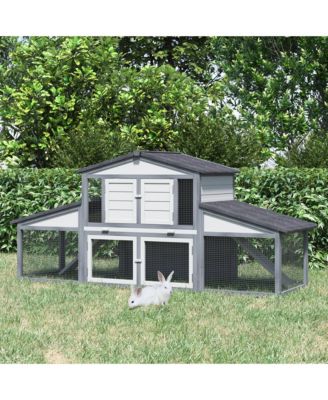 Large Rabbit Hutch, Outdoor Wooden Guinea Pig Cage,