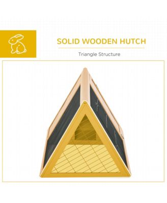 46" x 24" Wooden A-Frame Outdoor Rabbit Cage Small Animal Hutch,