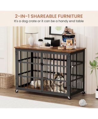 Dog Crate Wrought Iron Frame Door with Side Openings