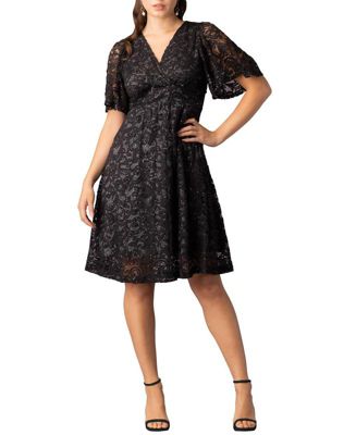 Women's Starry Sequin Lace V-Neck Cocktail Dress with Pockets