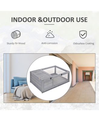Box Turtle Habitat Lockable 36" L x 24" W x 12.5" H, Cedar Wood