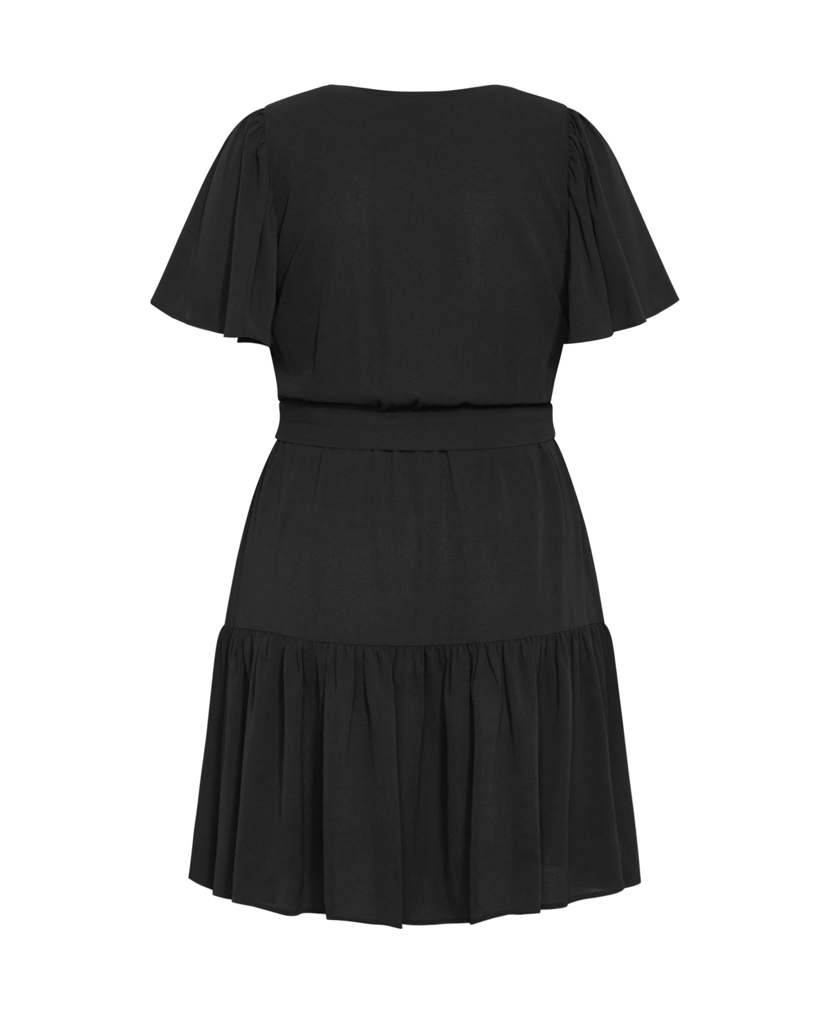 City Chic Women's Catherine Faux Wrap Tier Dress