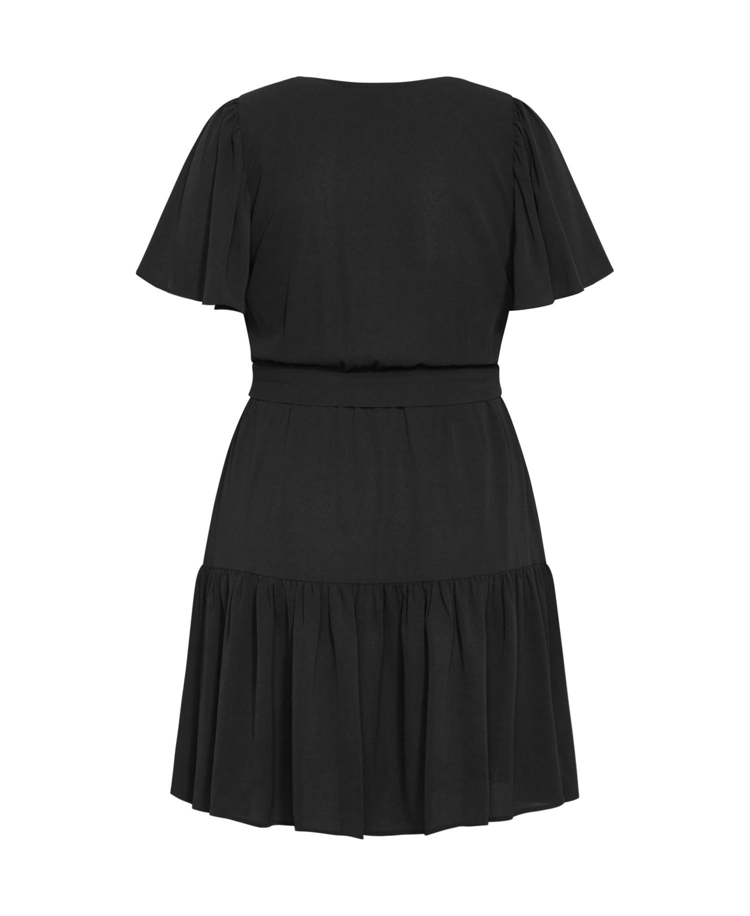 Plus Size Catherine Faux Wrap Tier Dress
