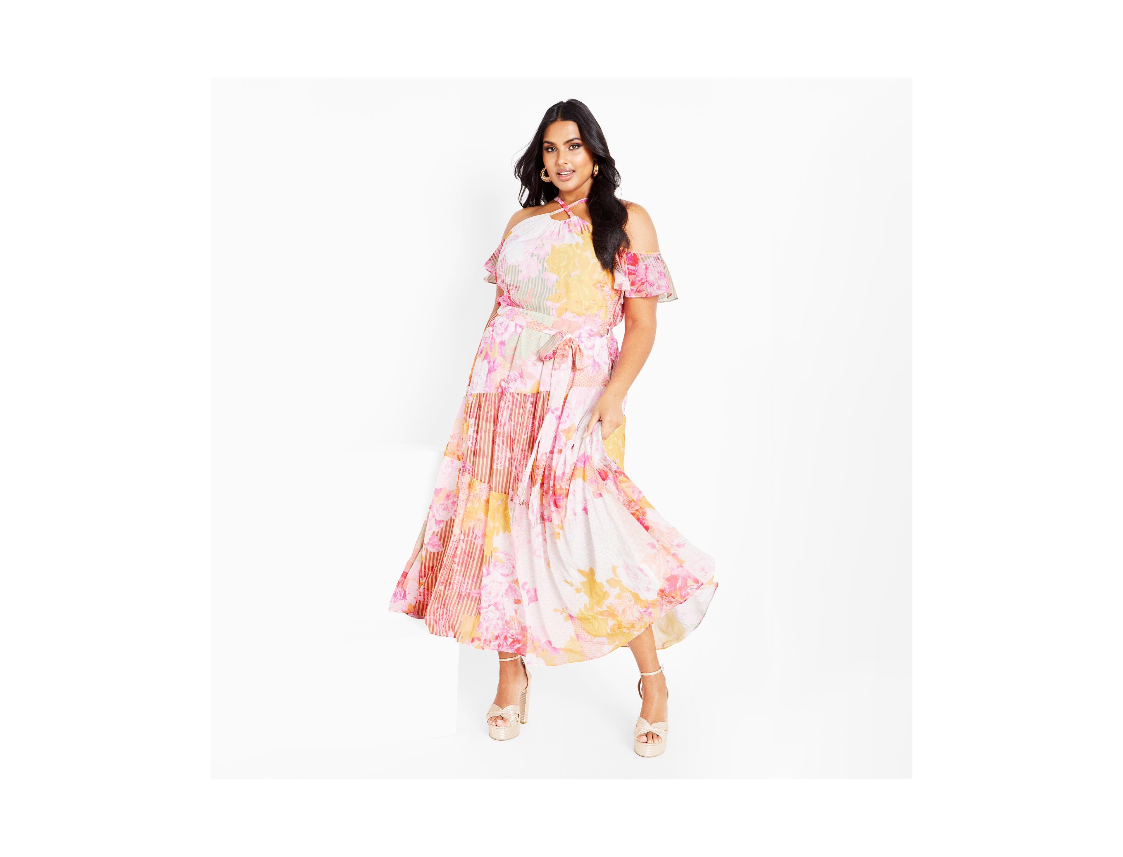 City Chic Women's Vera Print Maxi Dress