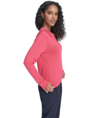 Women's Long-Sleeve Quarter-Zip Polo Sweater