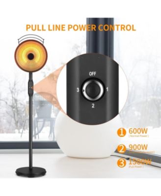 Outdoor Patio Heater, Electric Infrared Garden Patio Heater,Angle adjustable, Quiet operation, Energy saving, Quick heating for 3 seconds