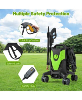 2400 PSI Electric Pressure Washer with 4 Universal Wheels.