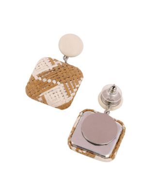Women's The Rattan Drop Earrings - Tan Brown