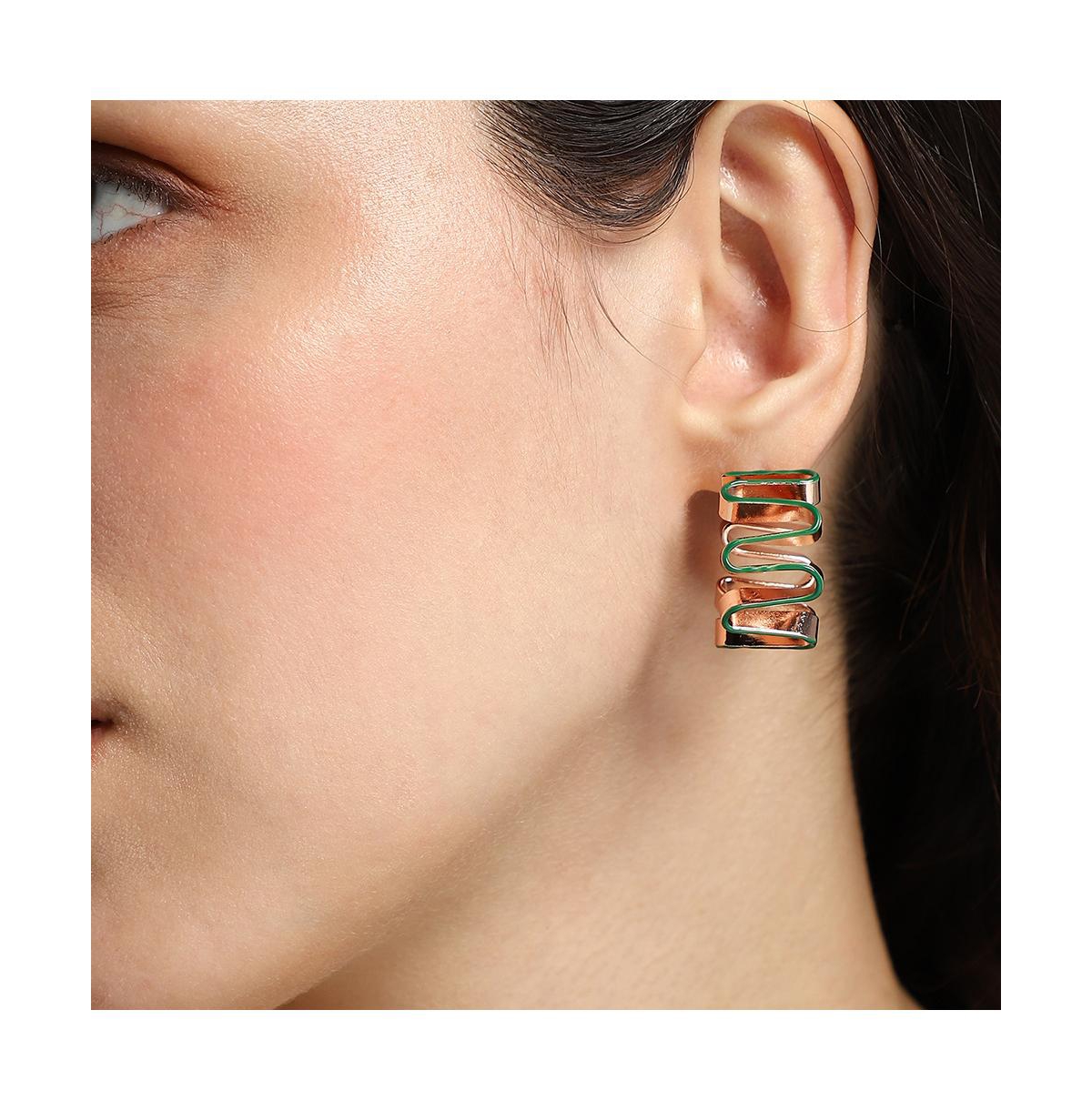 Women's The Enamel-Coil Hoop Earrings