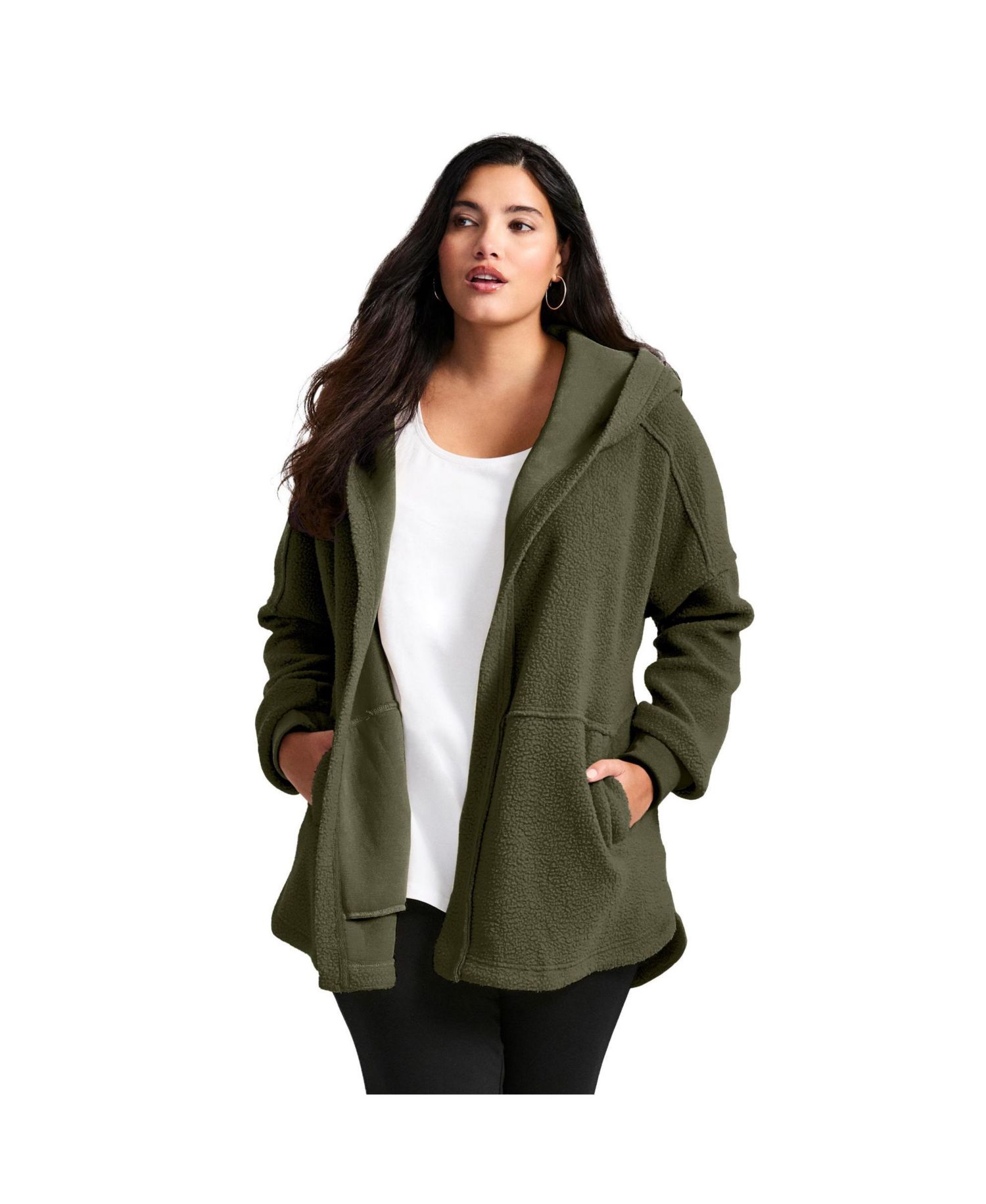 Women's Plus Size Weekender Hooded Fleece Jacket