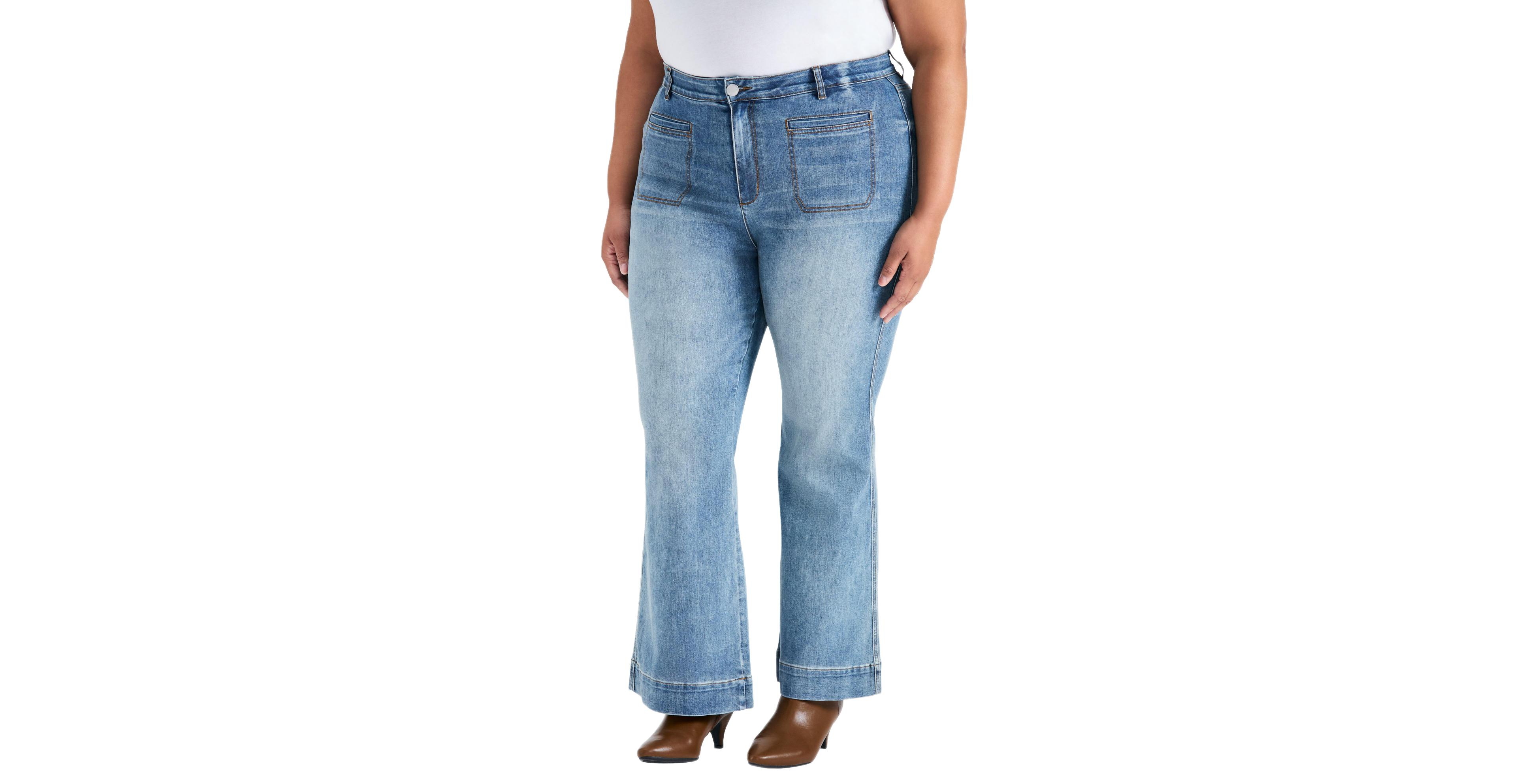 Avenue Women's Plus Emmy Flared Jean